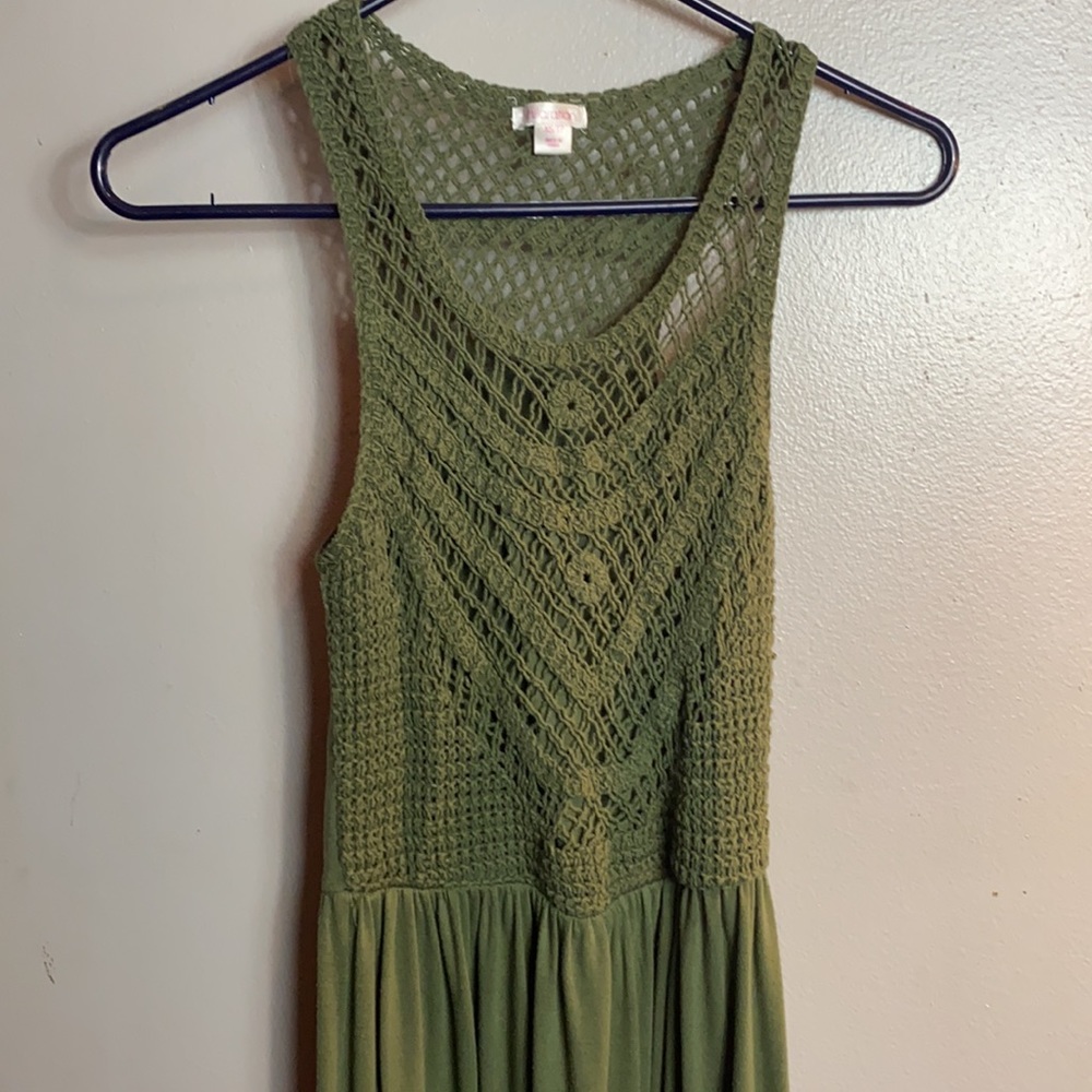 Crochet/Knit Top Maxi Dress